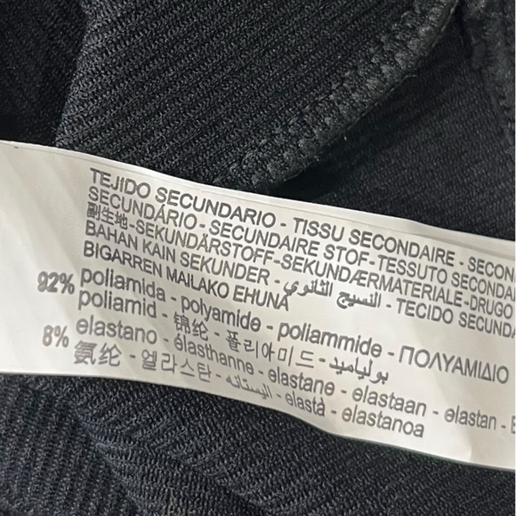 ZARA Black Halter Keyhole Crop Top NWT | Ribbed Strappy Back Tank Size L - Picture 8 of 9